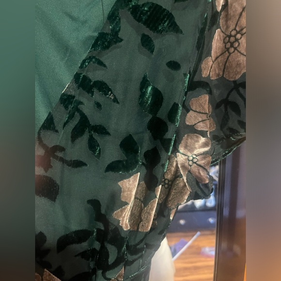 Lulu's Black and Blue Embellished Ruffled Gown - Picture 4 of 5